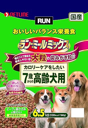 Amazon ランミール ドッグフード ミックス 大粒 7歳からの高齢犬用 6 5キログラム X 1 ランミール ウェット 通販