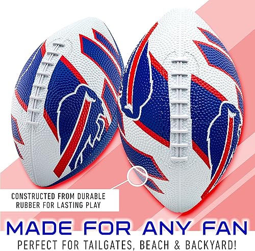 Vista 69 de Franklin Sports NFL Team Footballs - Rubber Youth Mini Balls for All Teams - Kids 8.5" Football + Air Pump Sets - Official NFL Licensed