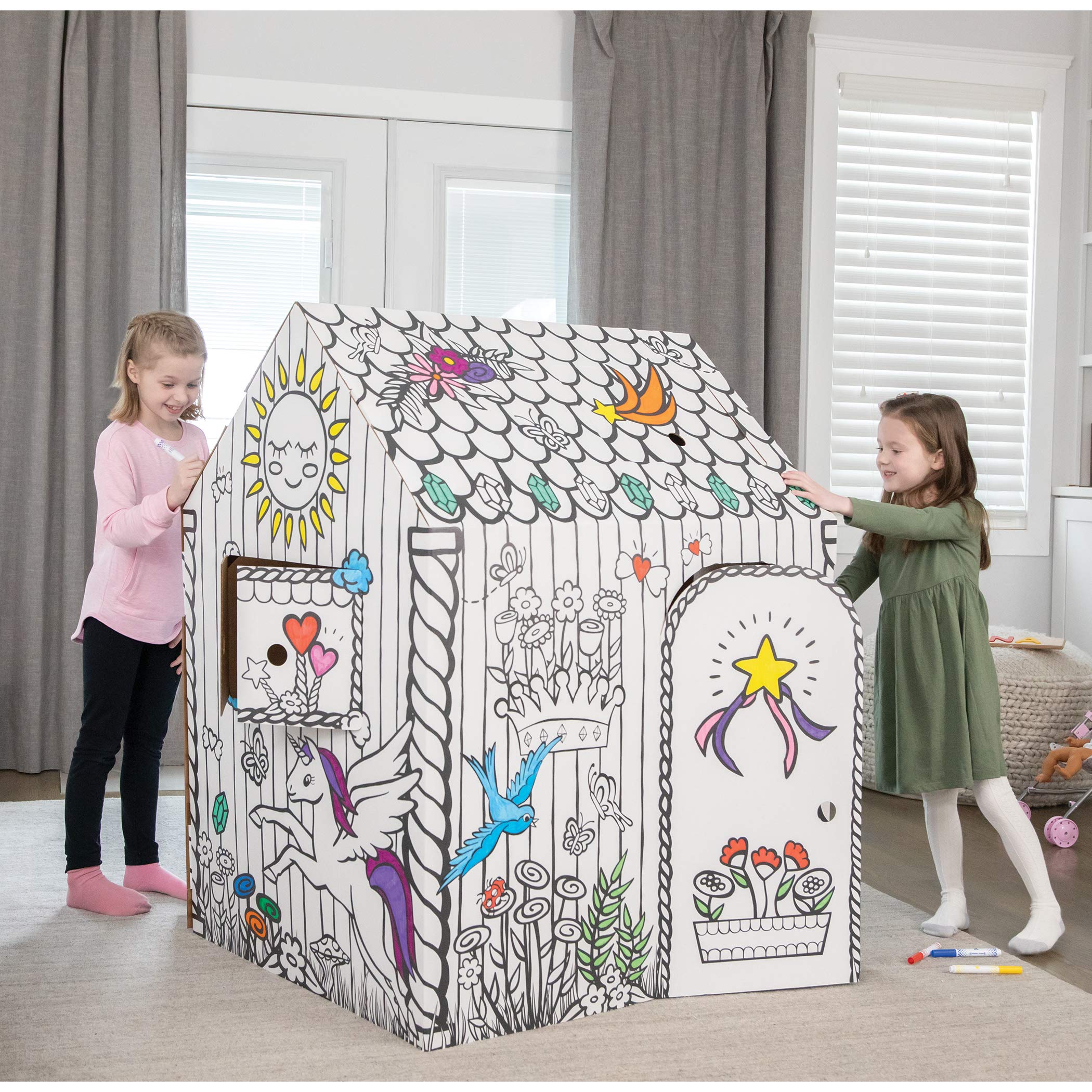 Bankers Box at Play Unicorn Playhouse, Cardboard Playhouse and Craft