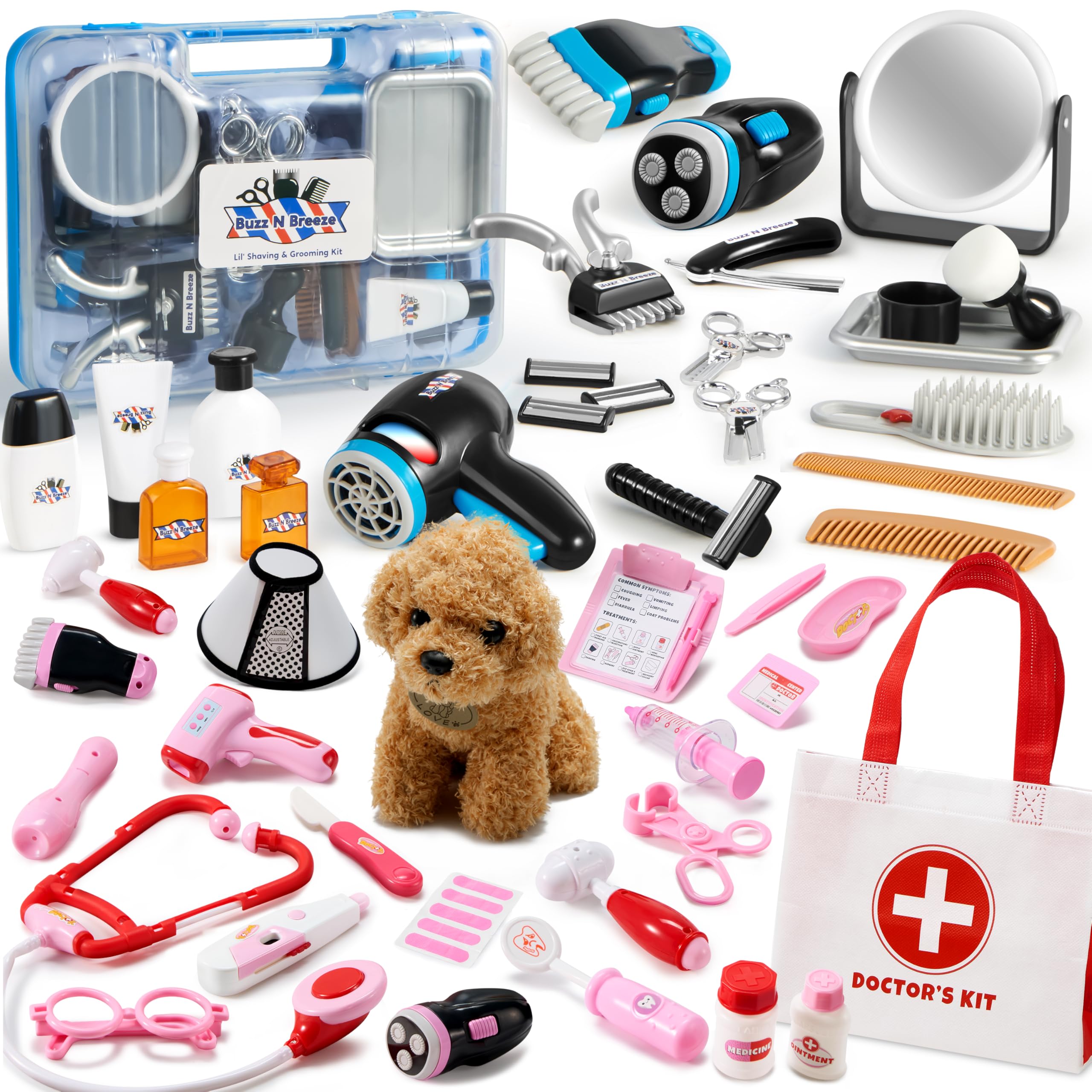 Amazon.com: JOYIN Barber Shop and Play Toy and SYNCFUN Doctor Kit