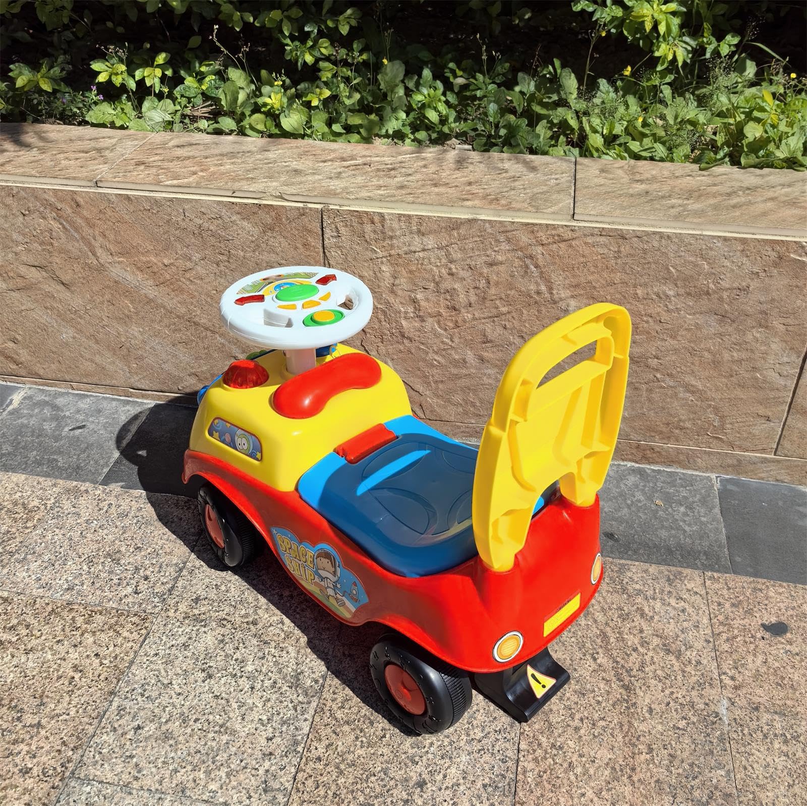 STJOYOPY Ride On Toddler Car,Kids Push Car, Sit to Stand Ride On Toys with Music Steering Wheel for Toddler 19-36 Months, Boys and Girls