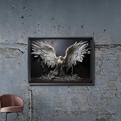 Miniatura 7 de Angel Wings Canvas, Serenity Art Print, Wall Art, Angel Prints, colorful art, abstract canvas art