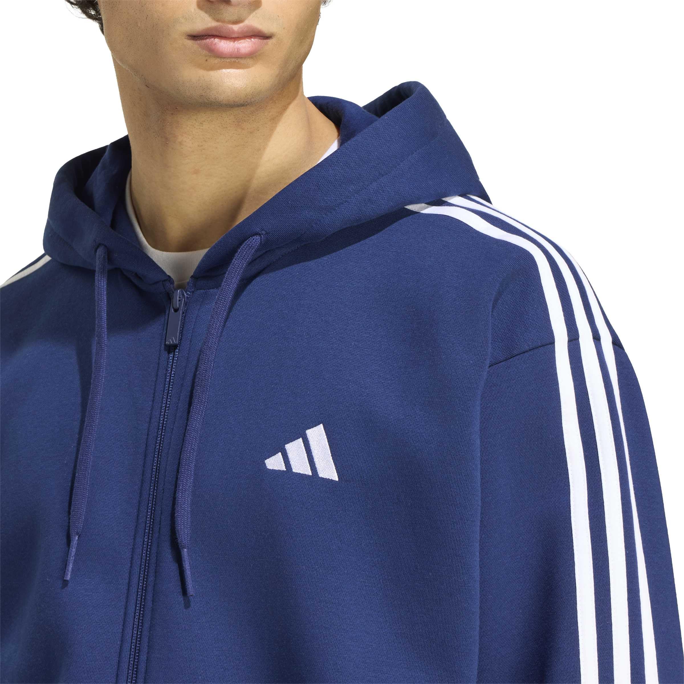 Adidas Herren Essentials 3-Stripes Fleece Full-Zip Hoodie Kapuzenpullover (1er Pack)