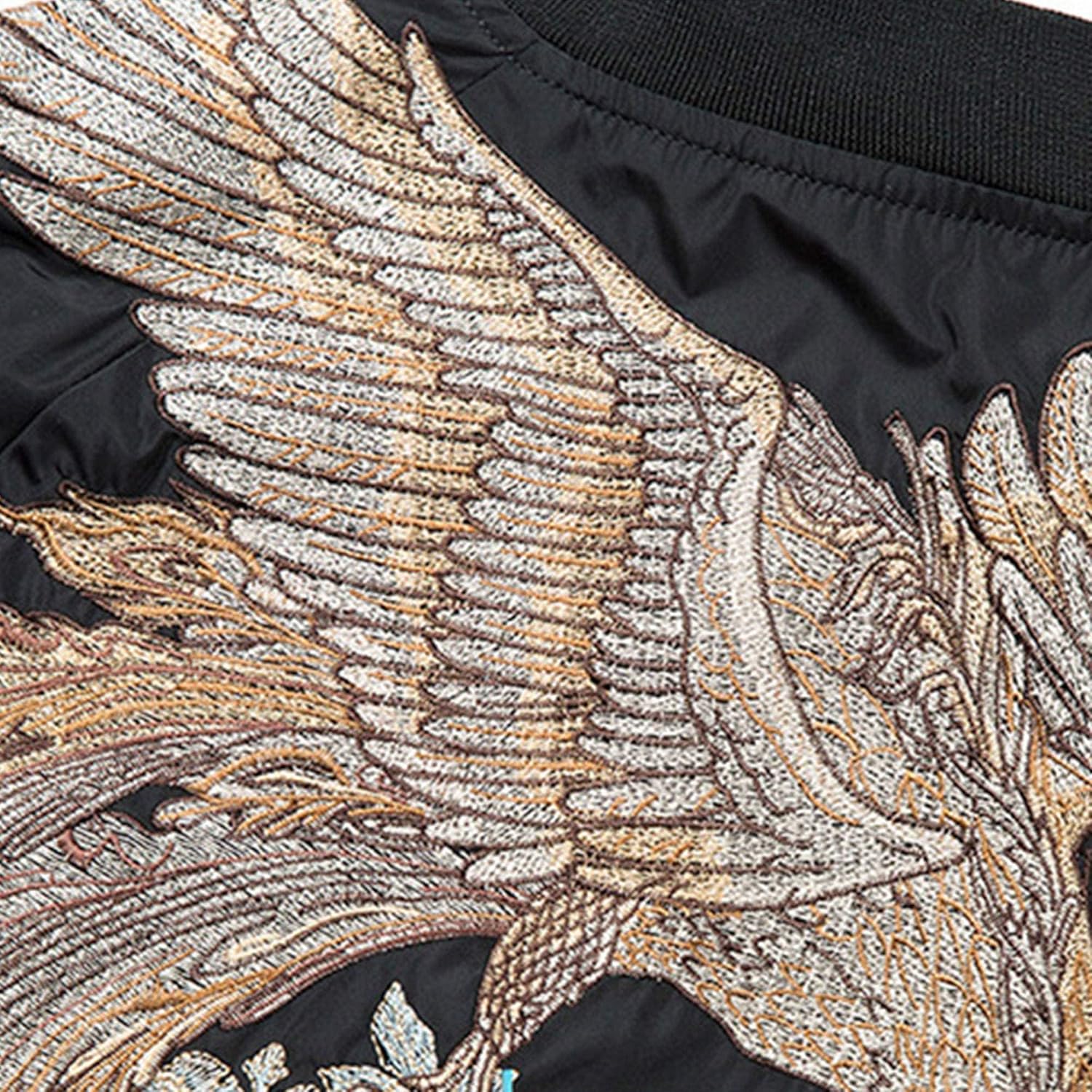 XYXIONGMAO Phoenix Hand Embroidery Personality Japanese hip hop streetwear windbreaker Flight Black Bomber Tactical Jacket - Image 2