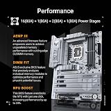 ASUS TUF Gaming Z890-PRO WiFi Z890 LGA 1851 ATX Motherboard, Intel Core Ultra Series 2, Advanced AI PC-Ready, 16+1+2+1 Steps, DDR5, PCIe 5.0, Thunderbolt 4 Type-C, 4X M.2, Wi-Fi 7, 2.5 GB - 3