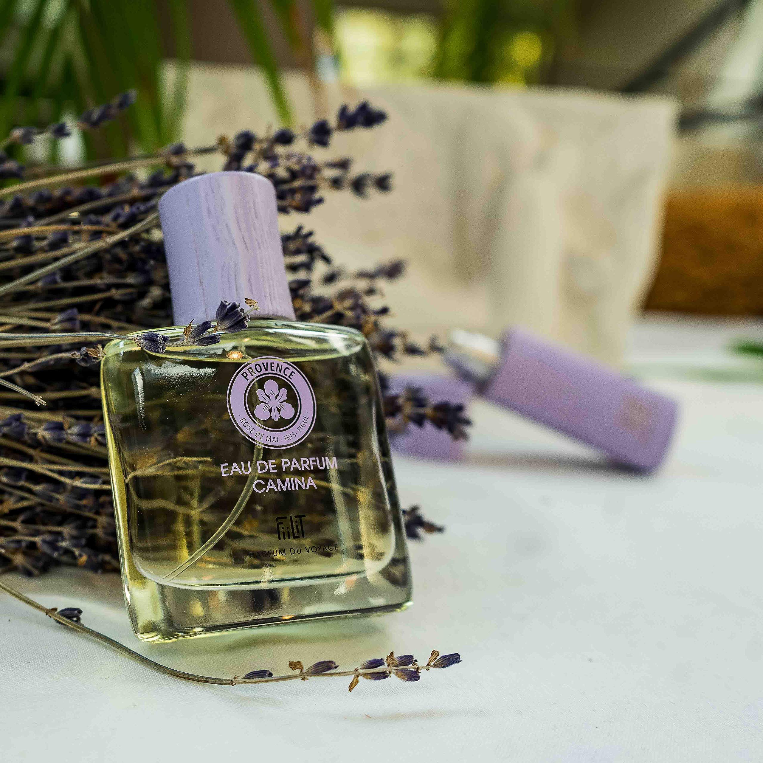 Agua de perfume natural CAMINA, PROVENCE, mixto, pray, rosa, iris, lavanda, Floral, Aromatico Frutal, 50 mL