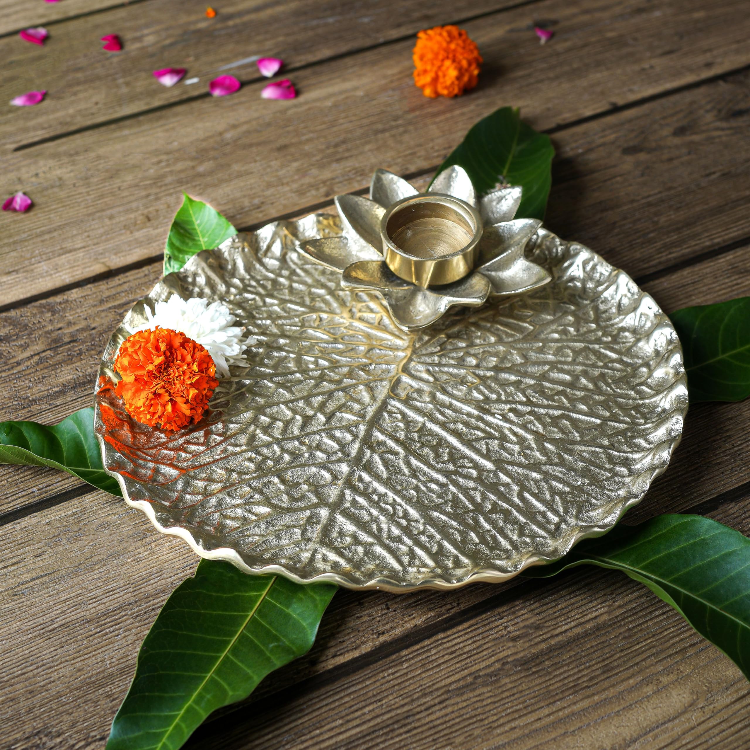 See full amazon price history chart for BEHOMA Aluminium Lotus Tray with Tea-Light Holder for Home Decor || Aluminium Round Tray for Rakhi Center Table Decoration, Festival || Gold, Large 1 PC Dia: 25.5Cm. BEHOMA Aluminium Lotus Tray with Tea-Light Holder for Home Decor || Aluminium Round Tray for Rakhi Center Table Decoration, Festival || Gold, Large 1 PC Dia: 25.5Cm. (B0CP28W6PS) Amazon Price History, Amazon Price Tracker