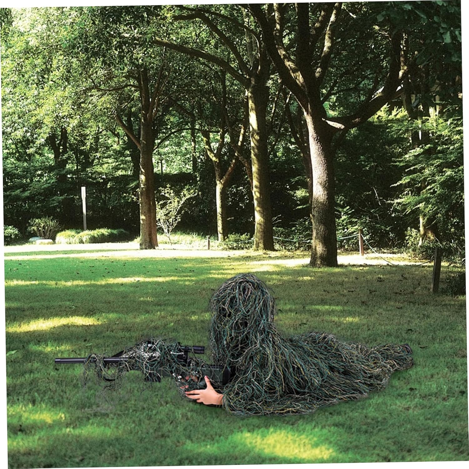 Ghillie Suit for Kids Height 43.31-51.18 inch 5 in 1 Breathable 3D Camo Suit Hunting Clothes Including Jacket Pants Hood Carry Bag