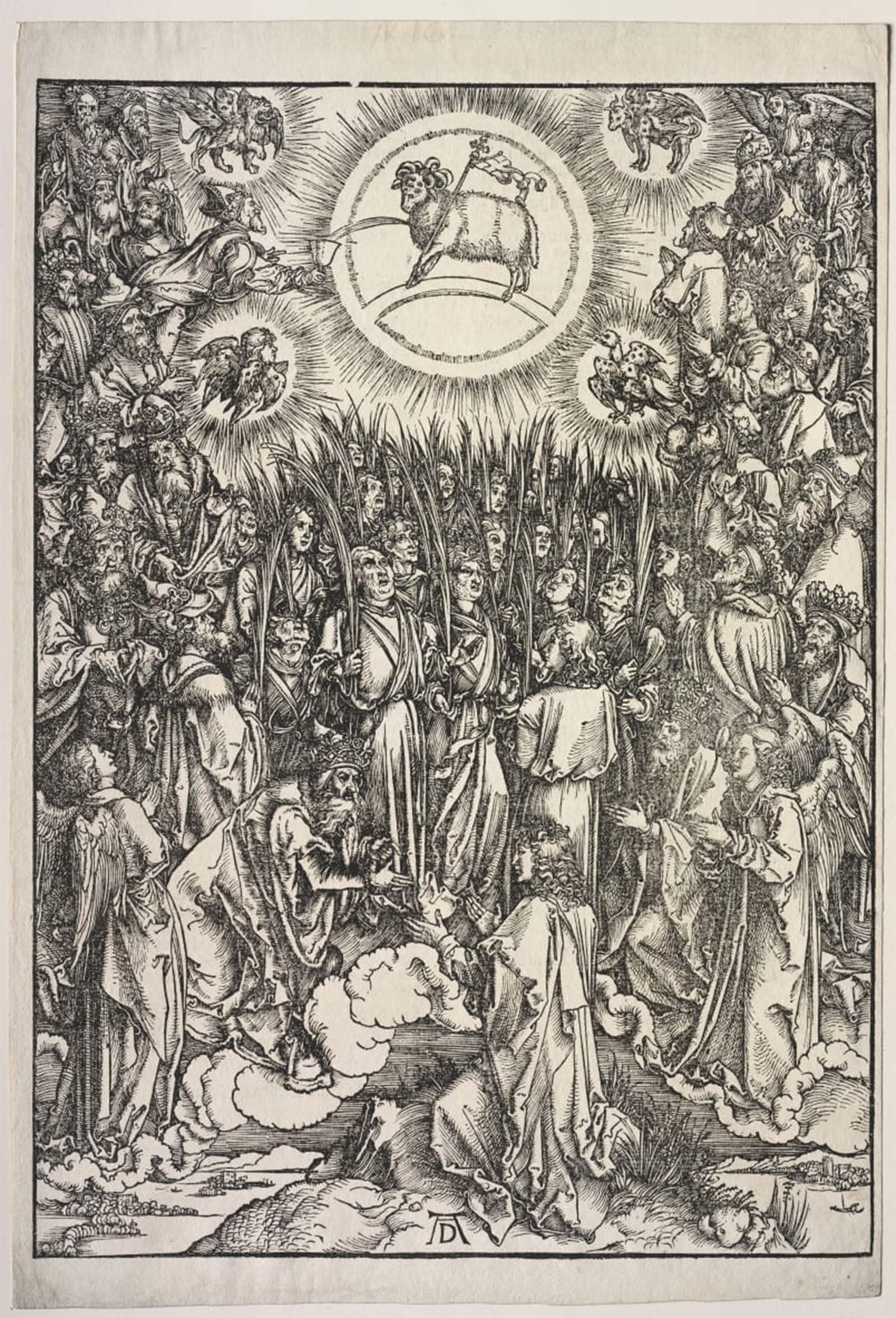 POSTERIIk Famous Modern Artwork Art Mural Revelation of Stjohn the Adoration of the Lamb by Albrecht Dürer Oil Paintings Pictures for Home Decor 60x90cm