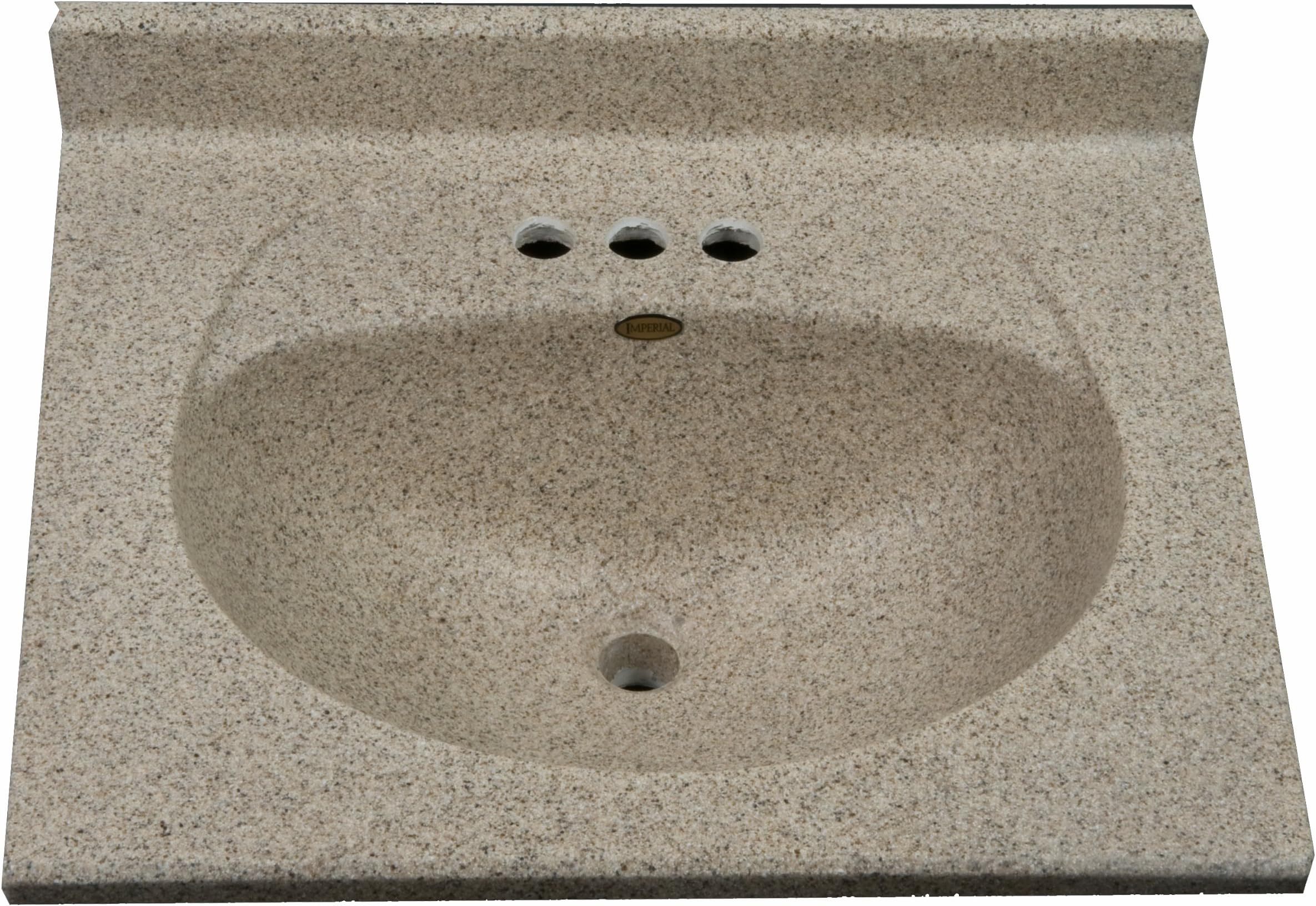 Imperial FB2522CAPSS Olympic Oval Bowl Bathroom Vanity Top, 25-Inch Wide by 22-Inch Deep, Cappuccino Matte Finish