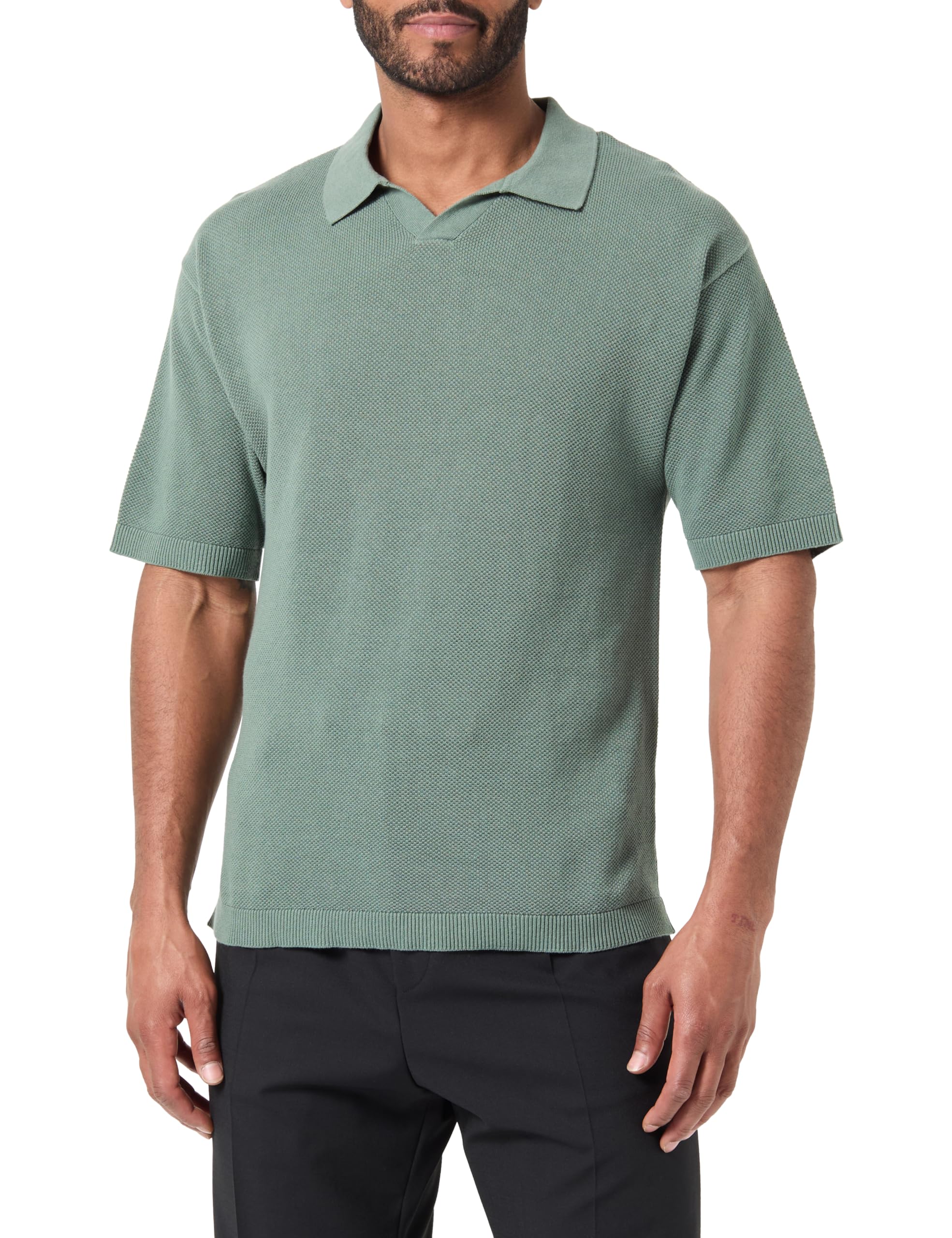 JACK & JONES JORLINEN Knit SS Polo SN, Laurel Wreath, M