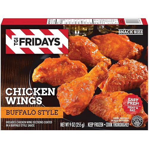 TGI Fridays Frozen Appetizers Buffalo Style Chicken Wings, 9 oz.