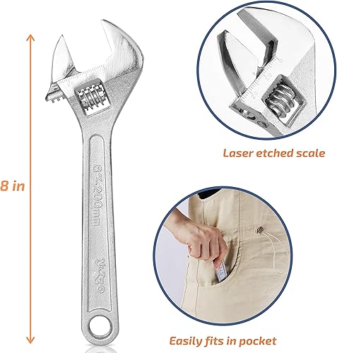 Vista 2 de Mr. Pen - Llave ajustable de 8 pulgadas, llave de mono grande