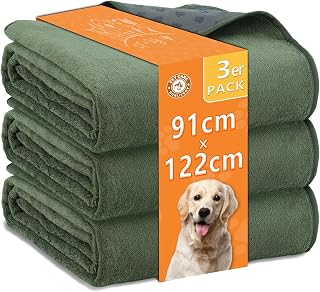 Bunlitent Waschbare Hundepads 3er Set 91x122 cm Grün