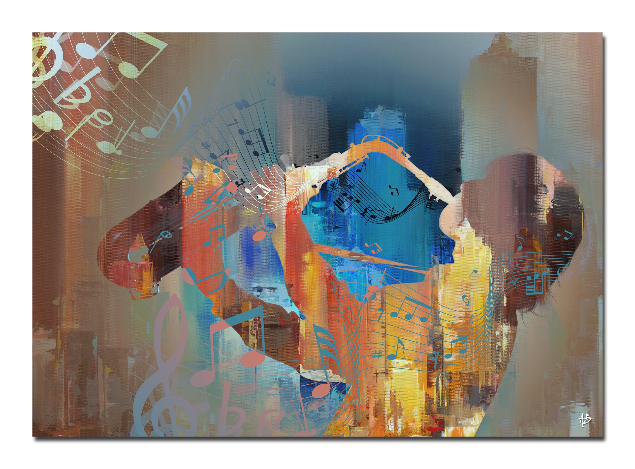 Amazon.co.jp: ready2hangart Alexis Buenoの色Jazz 