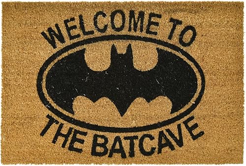 BatmanPuertaalfombra de piso (tamaño 24" x 16") (Felpudo) (Bienvenido a la baticueva)