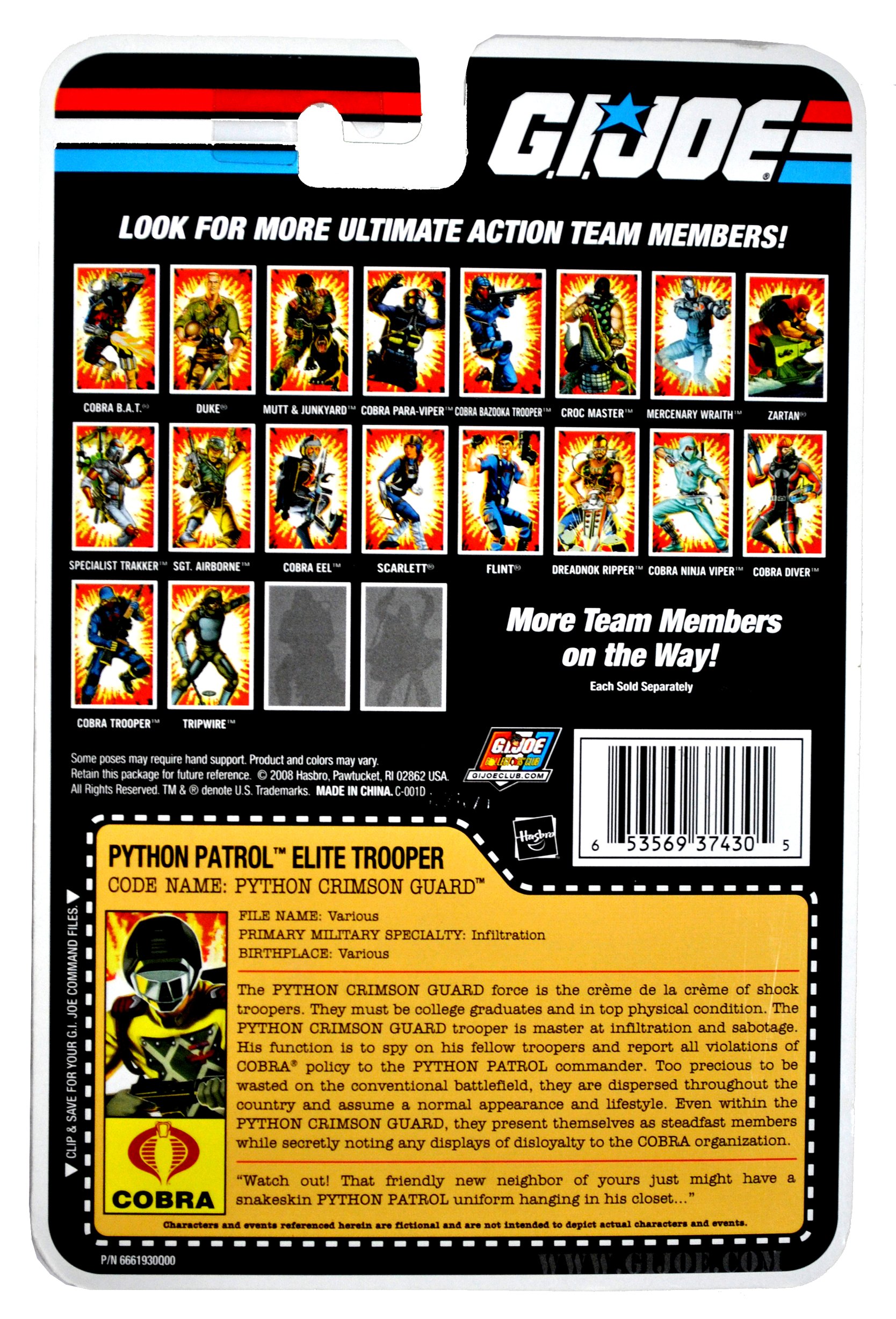 Amazon.com: GI Joe 25th Anniversary Python Crimson Guard