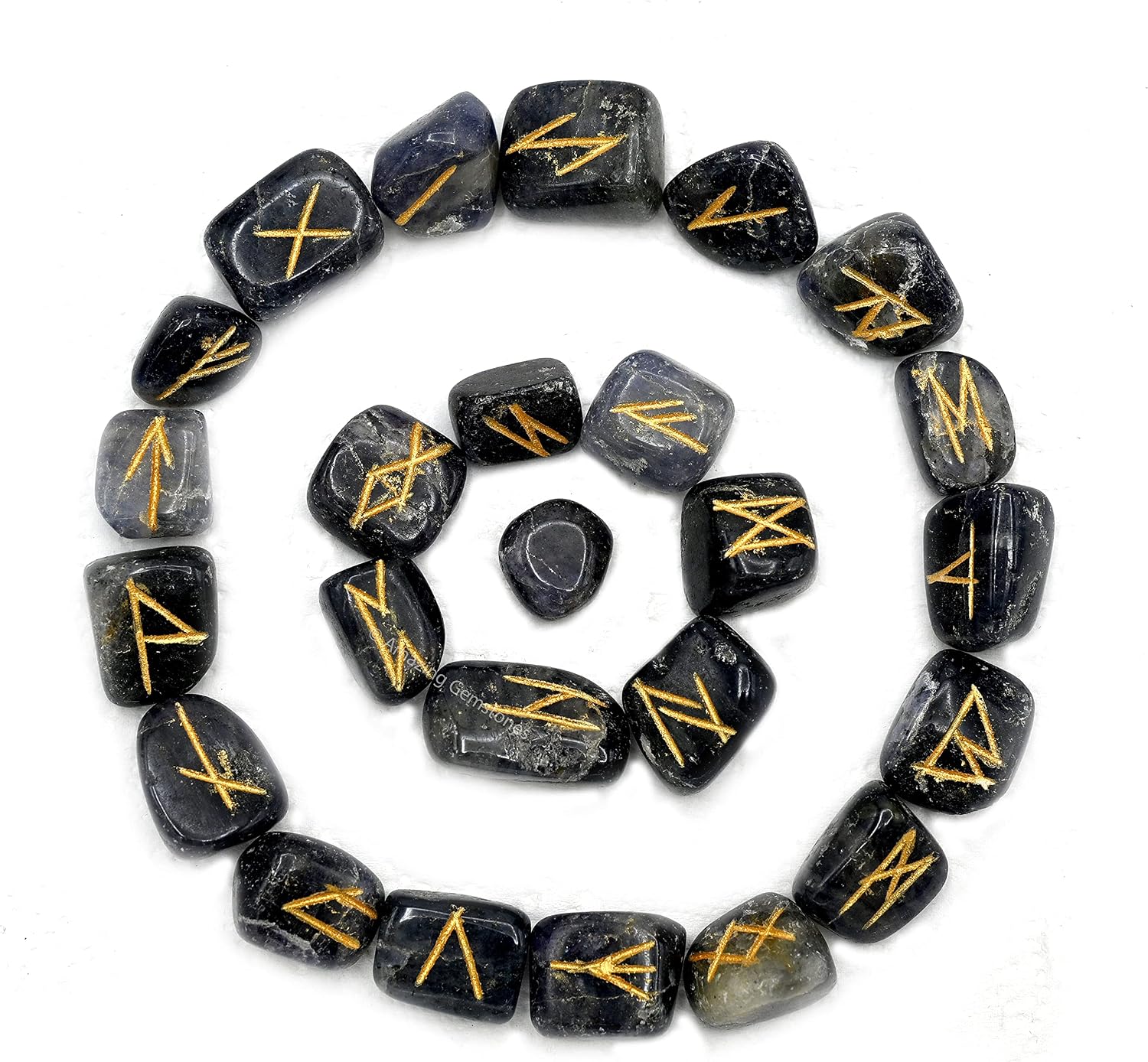 Amazon.com: Amazing Gemstone Iolite Runes Crystal Runes Set of 25 ...
