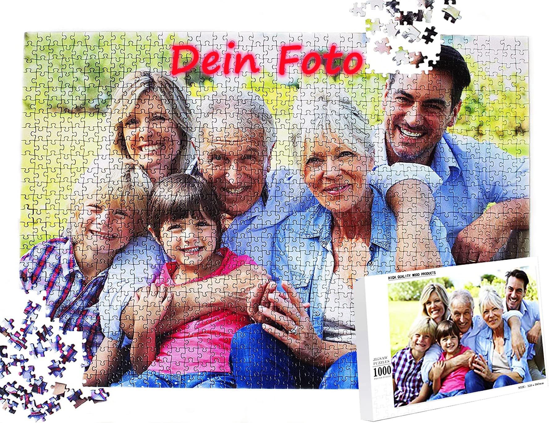 AptoFunWooden Puzzle 1000/500/300/120 Pieces with Own Picture, Personalised Wooden Puzzle for Bigger Children or Adults, Wooden Puzzle Gift (1000)