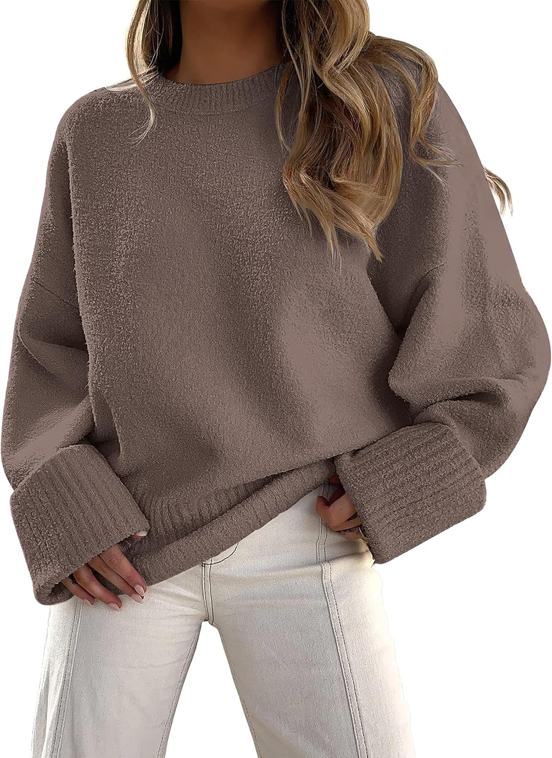 Jhsnjnr Women’s Chunky Oversized Jumper Baggy Long Sleeve Knitwear Pullover Knitted Crew Neck Slouchy Sweater Jumpers Jhsnjnr Women’s Chunky Oversized Jumper Baggy Long Sleeve Knitwear Pullover Knitted Crew Neck Slouchy Sweater Jumpers