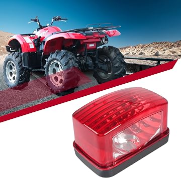 Waterproof Taillight Housing Tail light Lens Cover Compatible with Yamaha Big Bear 400/Grizzly 660 350/Kodiak 400/Rhino 660 700,Rear Light Lens OEM 5KM-84710-01-00,5KM-8472C-10-00 Red