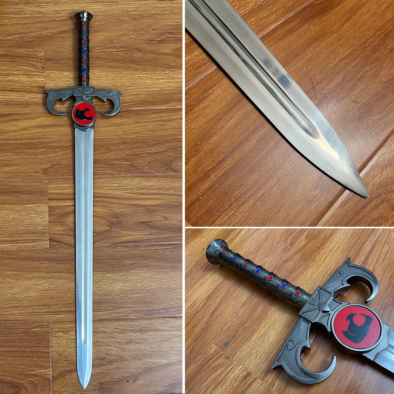 Sanshimoxing 48'' Sword of Omens Metal Eye of Thundera Sword Replica, Stainless Steel Blade, Zinc Alloy Handle, Suitable for Cosplay & Decoration, Not Sharp