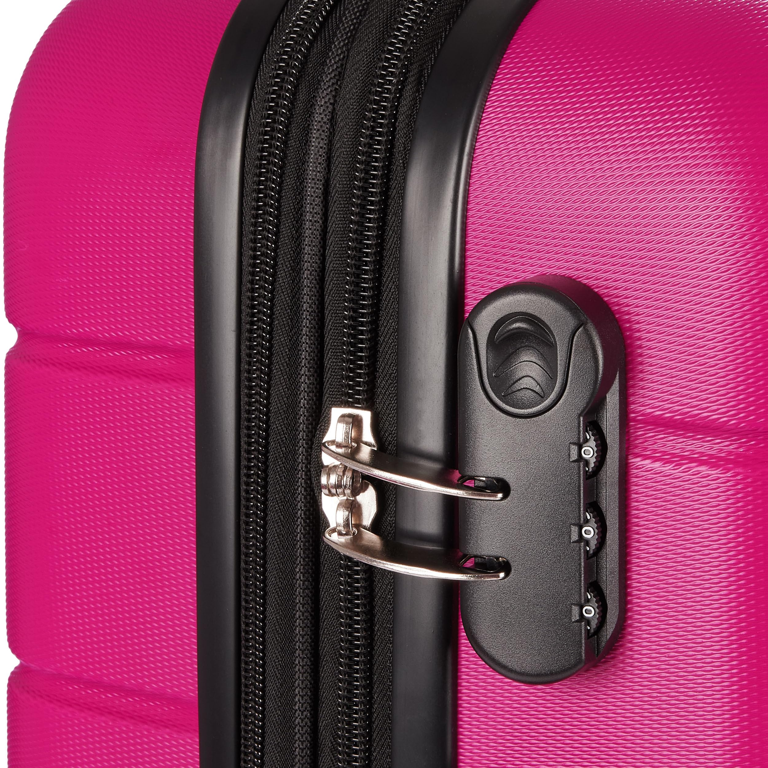 BRUBAKER Reisekoffer Miami - Erweiterbarer Hartschalen Rollkoffer mit Zahlenschloss, 4 Rollen und Komfort Tragegriffen - ABS Koffer 49 x 76,5 x 32 cm - Hartschalenkoffer (XL - Pink)