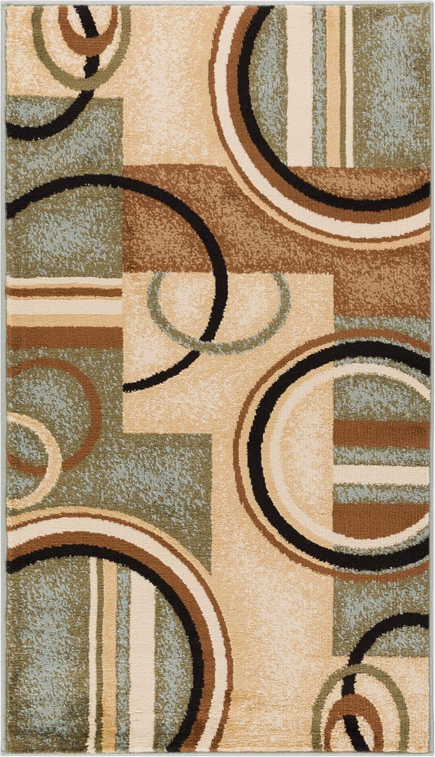Well Woven Barclay Arcs & Shapes Modern Rug, 2'3" x 3'11", Light Blue