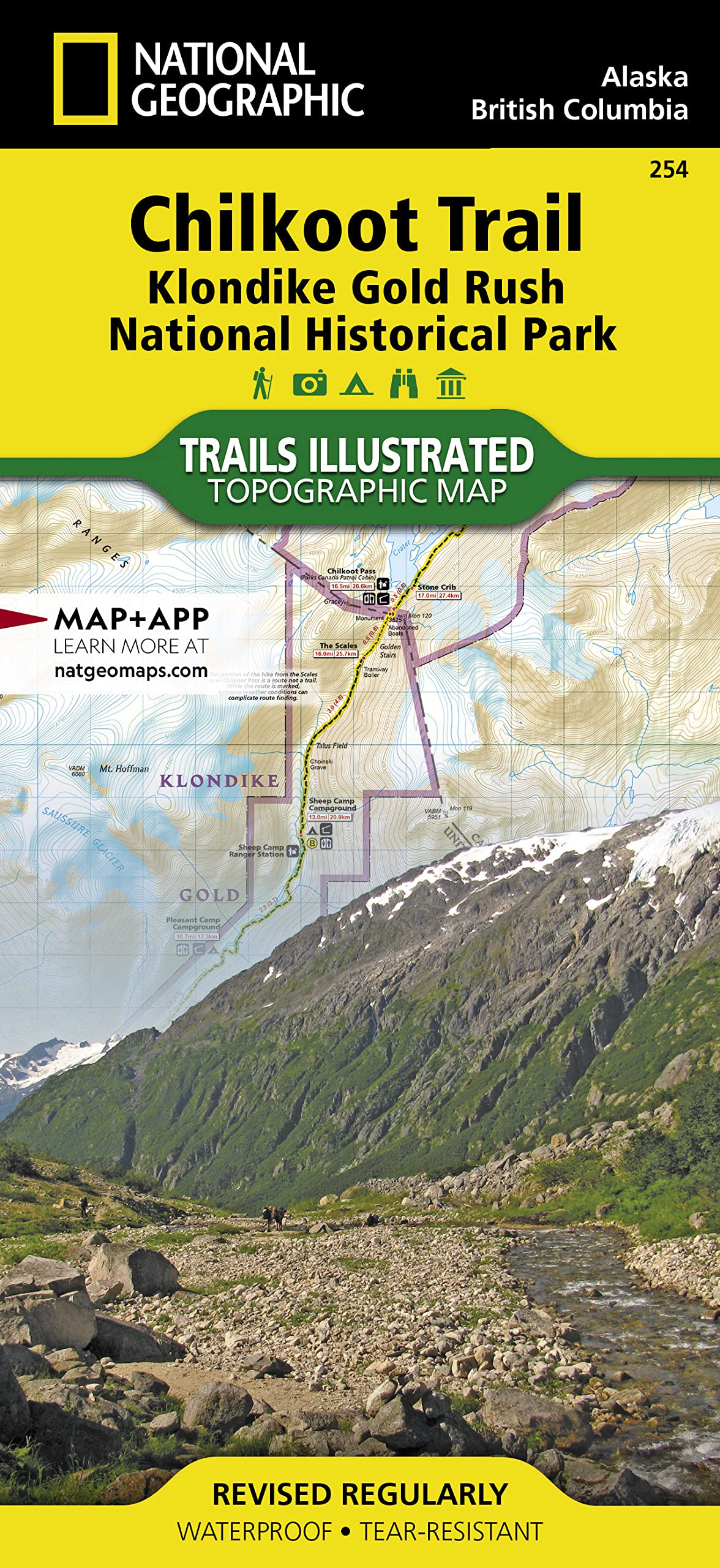Chilkoot Trail, Klondike Gold Rush National Historic Park Map (National Geographic Trails Illustrated Map, 254)