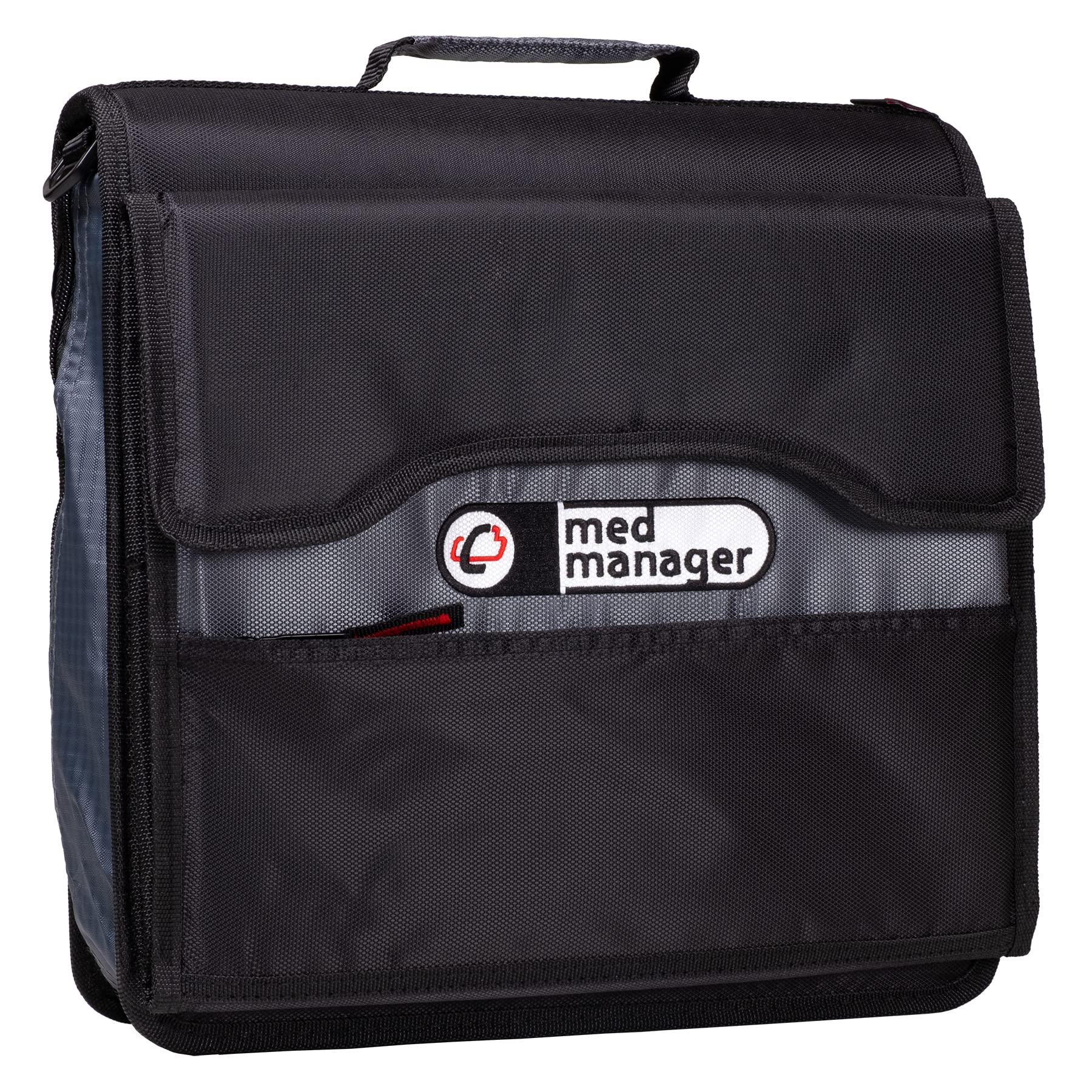 Med Manager Medicine Organizer and Portable Medical Binder Holds 15 Pill Bottles - 11 Standard Size and 4
