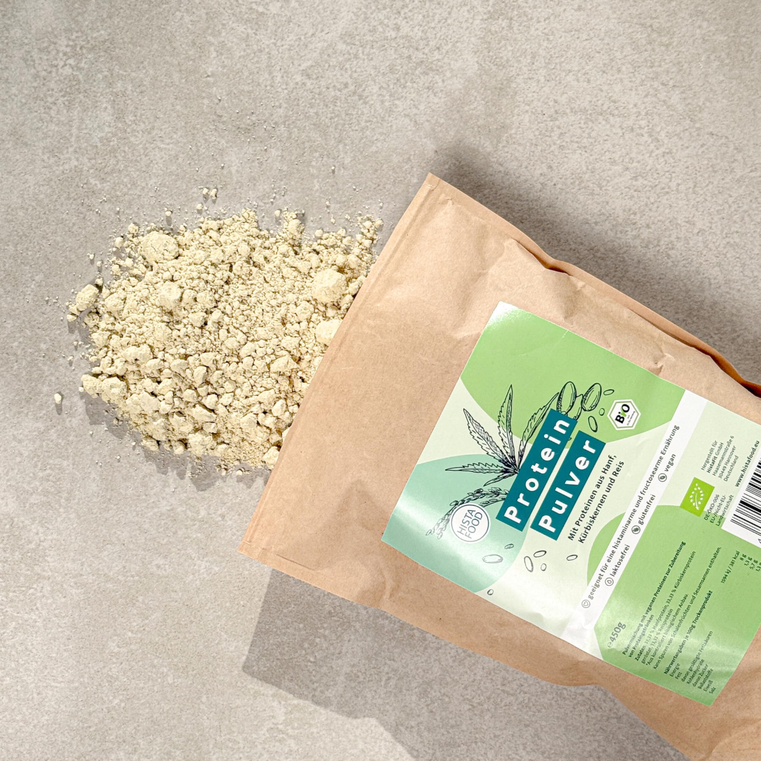 HistaFood Bio Protein-Set - ProteinPulver & ProteinRiegel 12er-Set - glutenfrei, laktosefrei, histaminarm & vegan