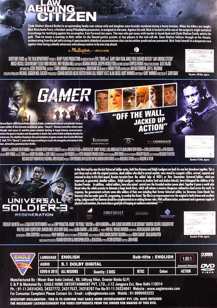Holly Wood Action Pack(Law Abiding Citizen/Gamer/Universal Soldier