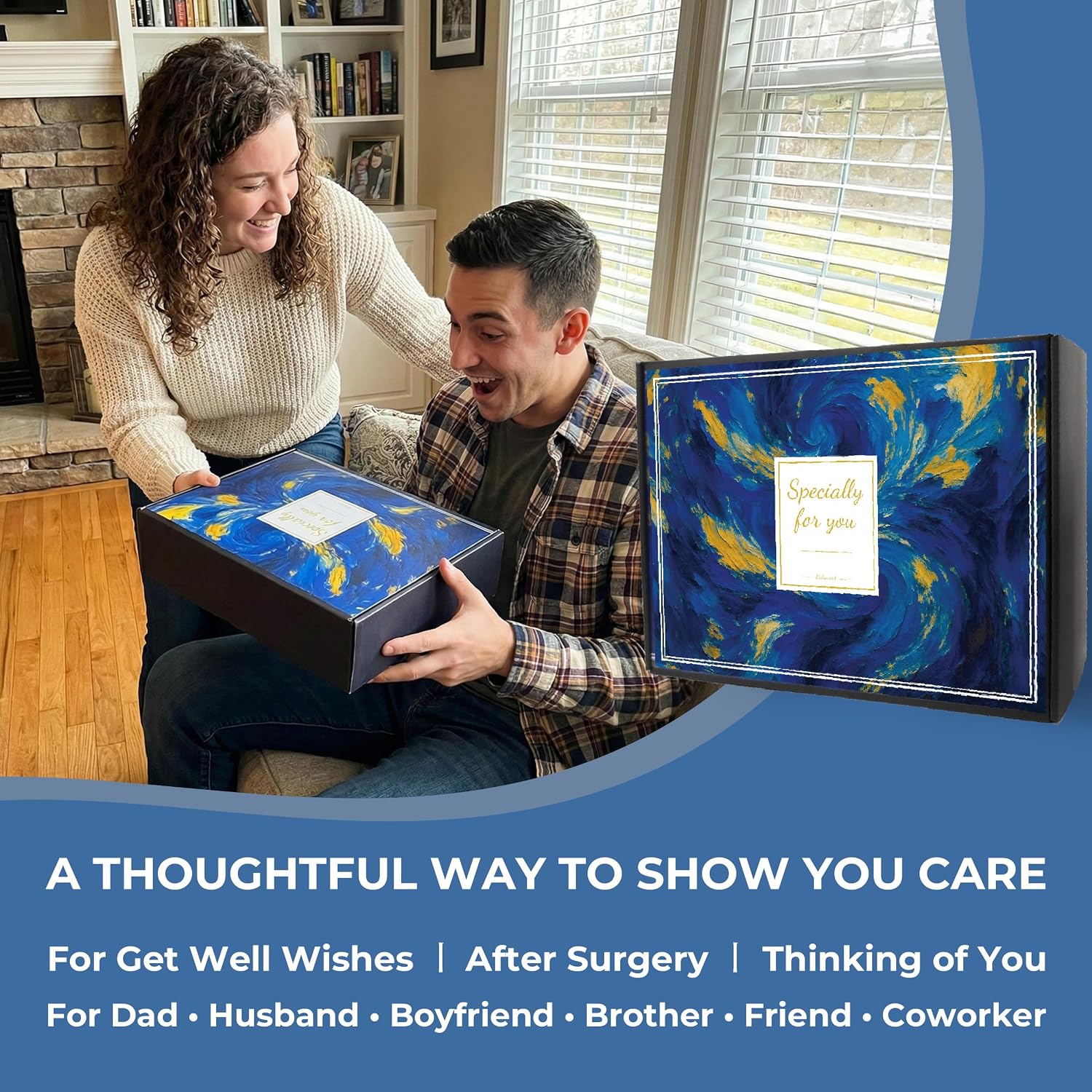 Get Well Soon Gifts for Men, Comfort Care Package Feel Better Gifts Basket