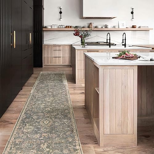 Miniatura 4 de Loloi Giada Collection GIA-03 - Alfombra de pasillo tradicional, color salviadorado, 2 pies y 7 pulgadas x 10 pies