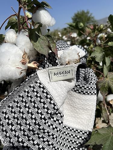 Miniatura 4 de Manta vintage bohemia rústica 100% algodón súper suave de 88 x 90 pulgadas (88.6 in x 90.6 in), tamaño Queen, manta de muselina turca para adultos,