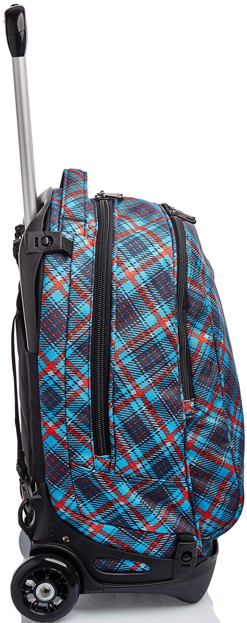 Invicta Trolley Scuola Sganciabile, Blu, 3 in 1, Triplo Uso, Zaino con Carrello Sganciabile, con Tasca con Organizer, Zaini e Trolley, Scuola, Bambini e Ragazzi