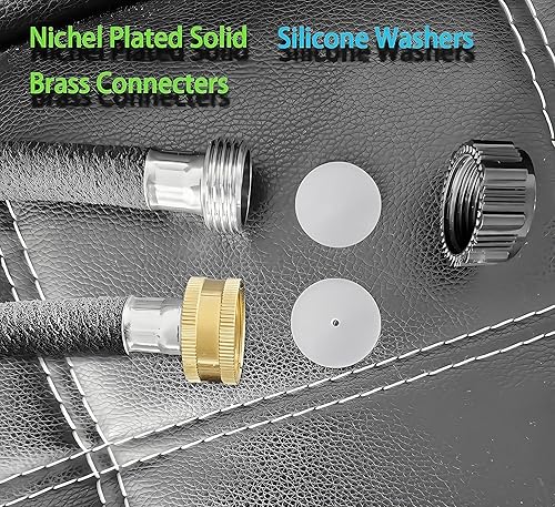 Miniatura 2 de Atlantic Manguera corta de 12 pulgada x 2 pies, conectores de latón macizo con revestimiento de grado alimenticio, mantiene tus plantas saludables