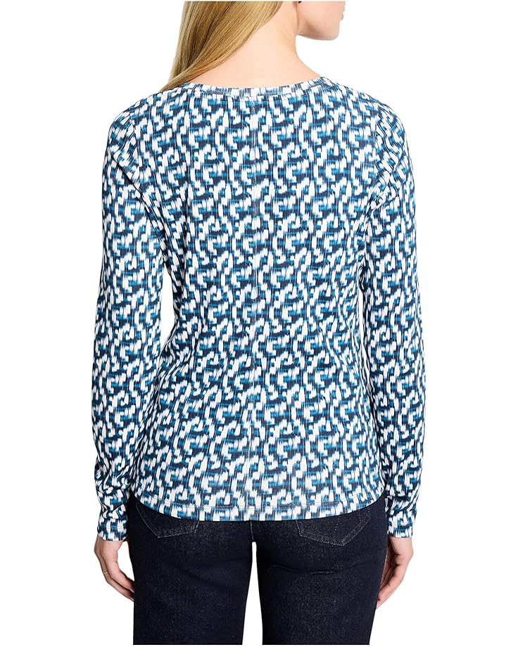 NIC+ZOE Petite Long Sleeve Printed Boat Tee - #3 of 3