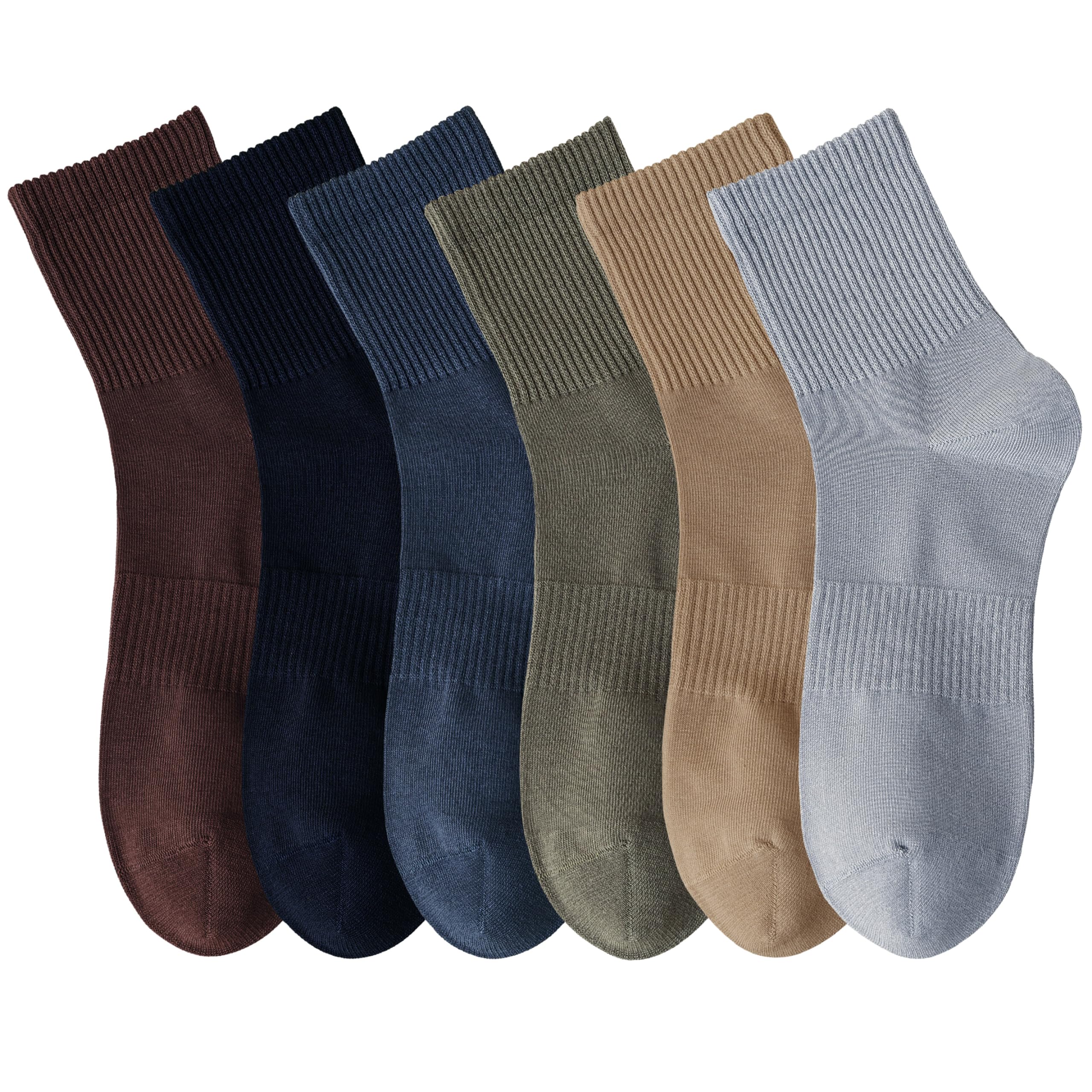 Mens Athletic Cotton Quarter Crew Socks Moisture Wicking Odor Control Arch Support Compression Running Socks for men