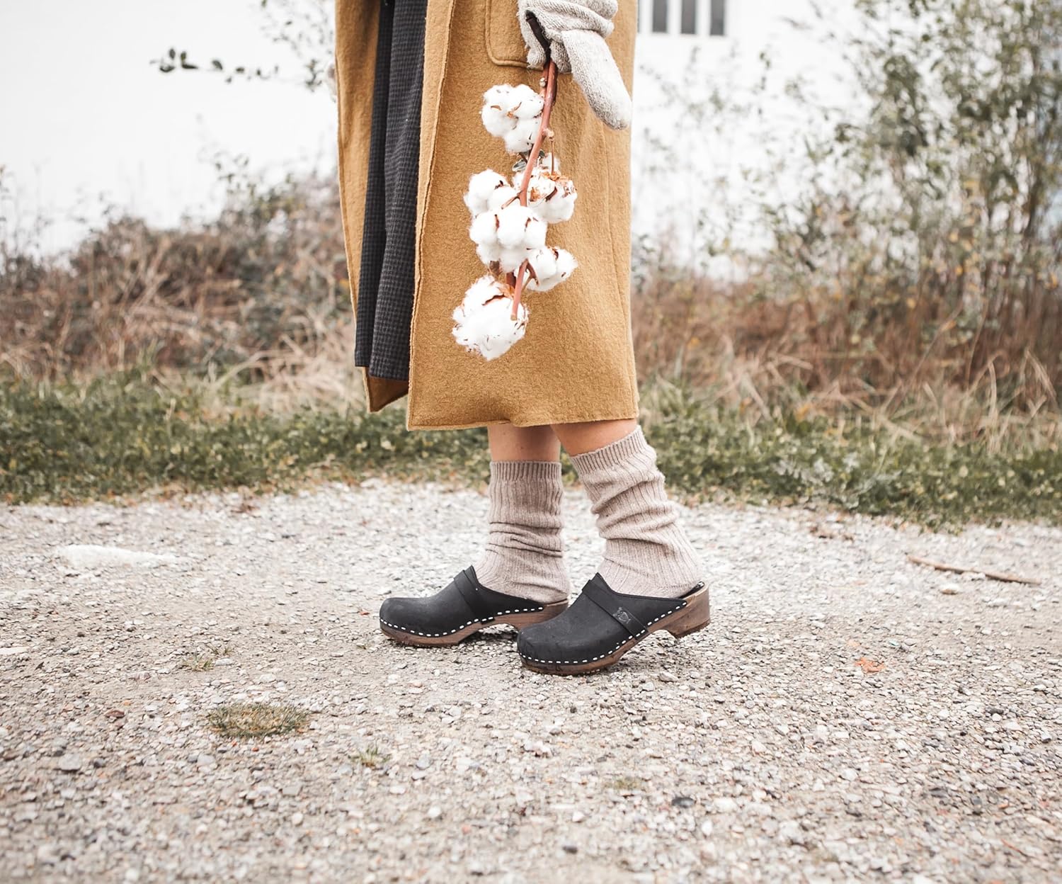 Sandgrens Handmade Swedish Wood Clogs for Women, Low Heel Mule | Tokyo - Image 2