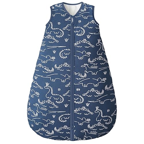 Miniatura 25 de Yoofoss Saco para dormir para bebé de 0 a 6 meses, TOG de 0.5, manta que se lleva puesta, cremallera bidireccional, tela de algodón 100 %, para niño