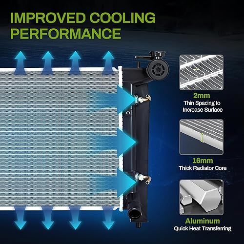 Miniatura 16 de AUTOSAVER88 Radiador compatible con Ram 1500 2009-2018 2011-2013 Ram 2500 3500 3.6L 3.7L 4.7L 5.7L V6 V8
