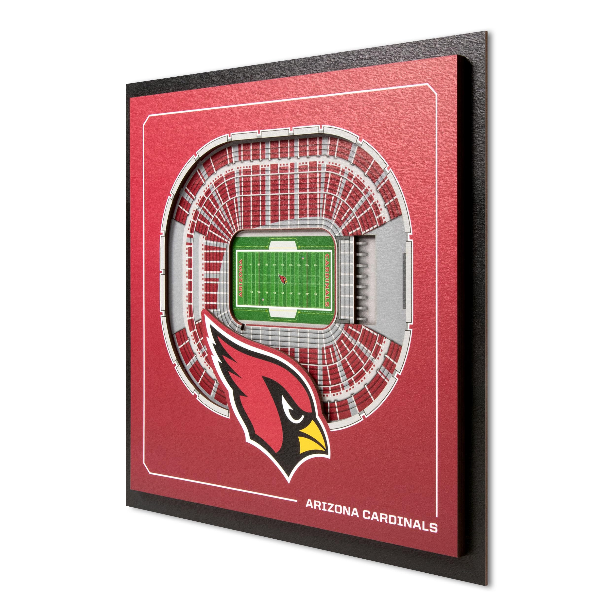 YouTheFan Officially-licensed NFL Arizona Cardinals Stadium Series 3D Wall Art - multi-layer team stadium replica, detailed sports fan gift, indoor decor
