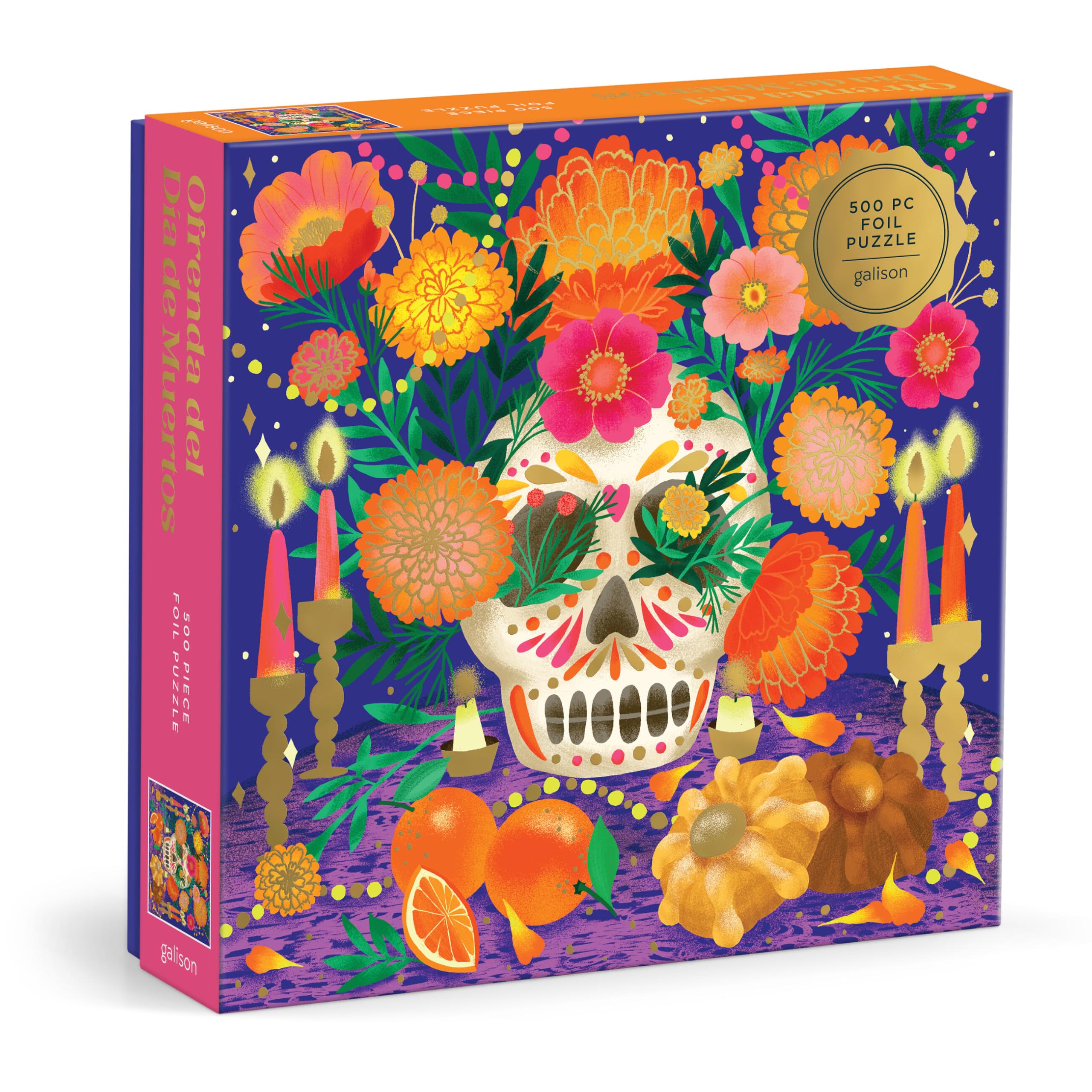 Amazon.com: Galison Ofrenda Día de Muertos – 500 Piece Foil