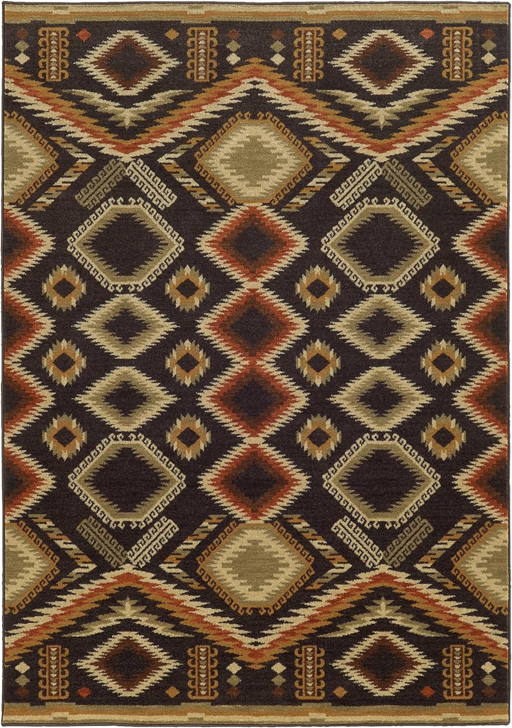 Tommy Bahama Voyage Rug, Black/Beige, 1' 10" x 3' 3" Home