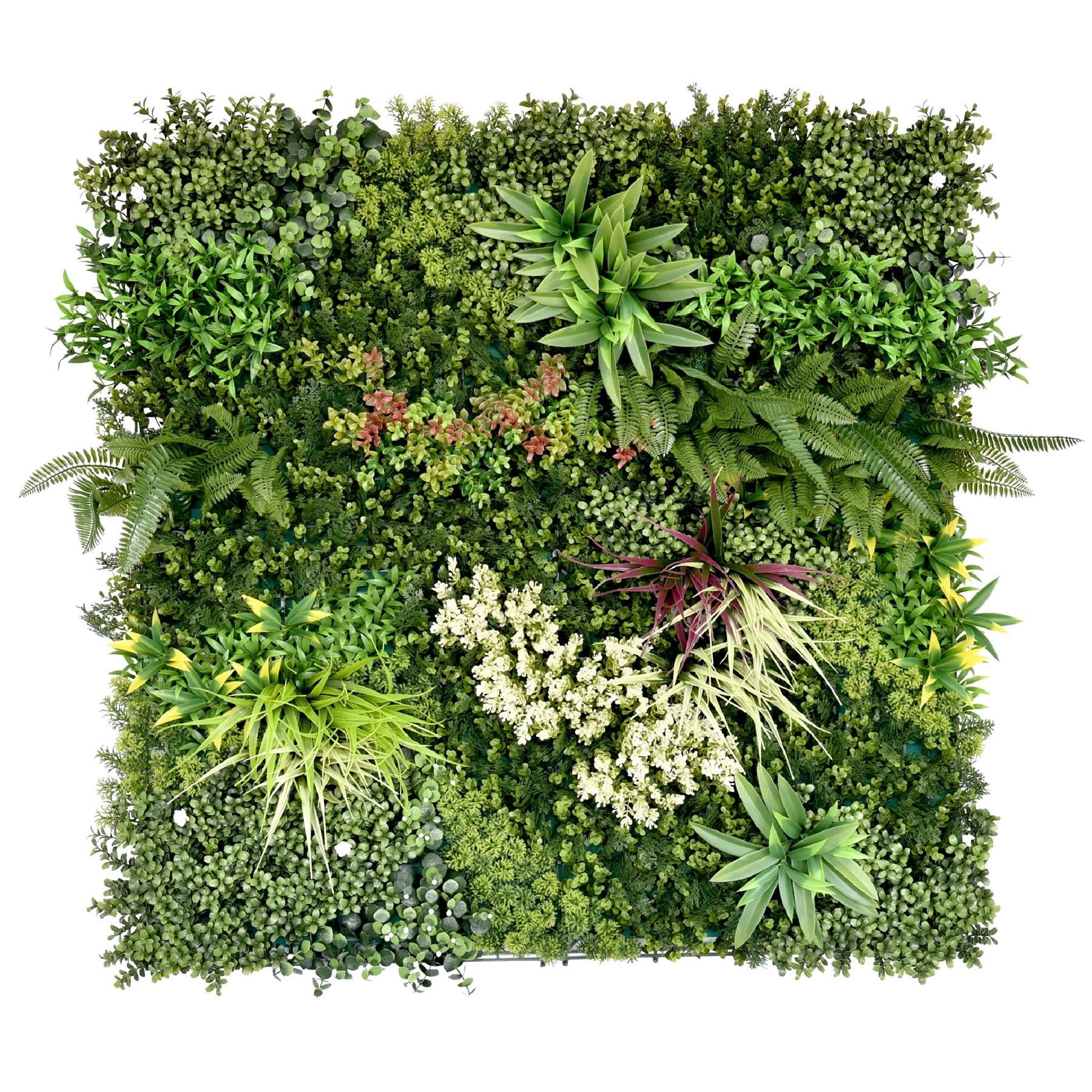 True Products Premium Artificial Green Living Wall Gala B Hedge Plant Panel Indoor or Outdoor UV Stable 100x100cm