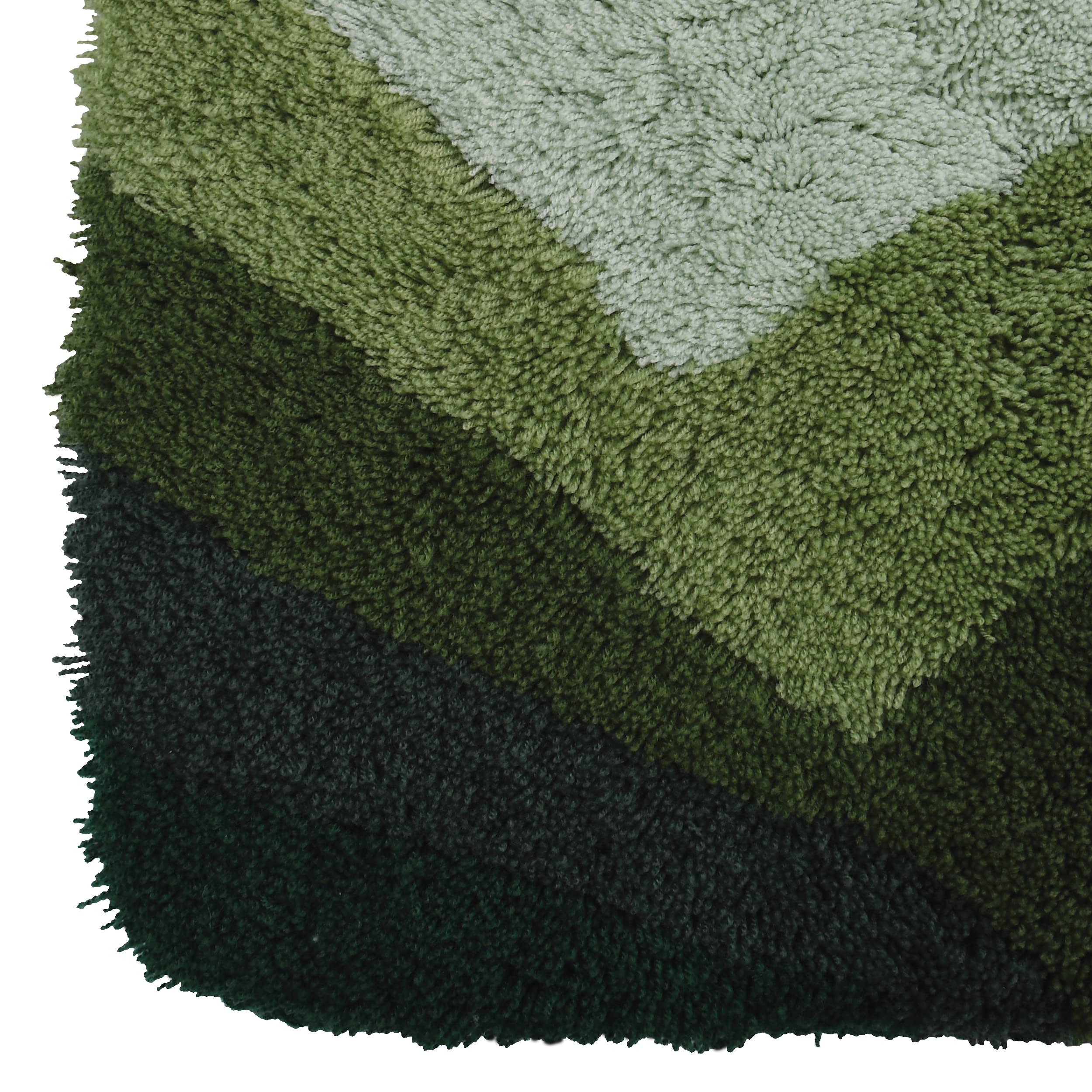Spirella Alfombrilla de baño de Pelo Largo, Suave, Antideslizante, Adecuada para calefacción por Suelo Radiante, 70 x 120 cm, Color Verde