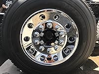 Vista 6 de Simulador de rueda trasera cromada ABS de 22.5" – Juego de 2