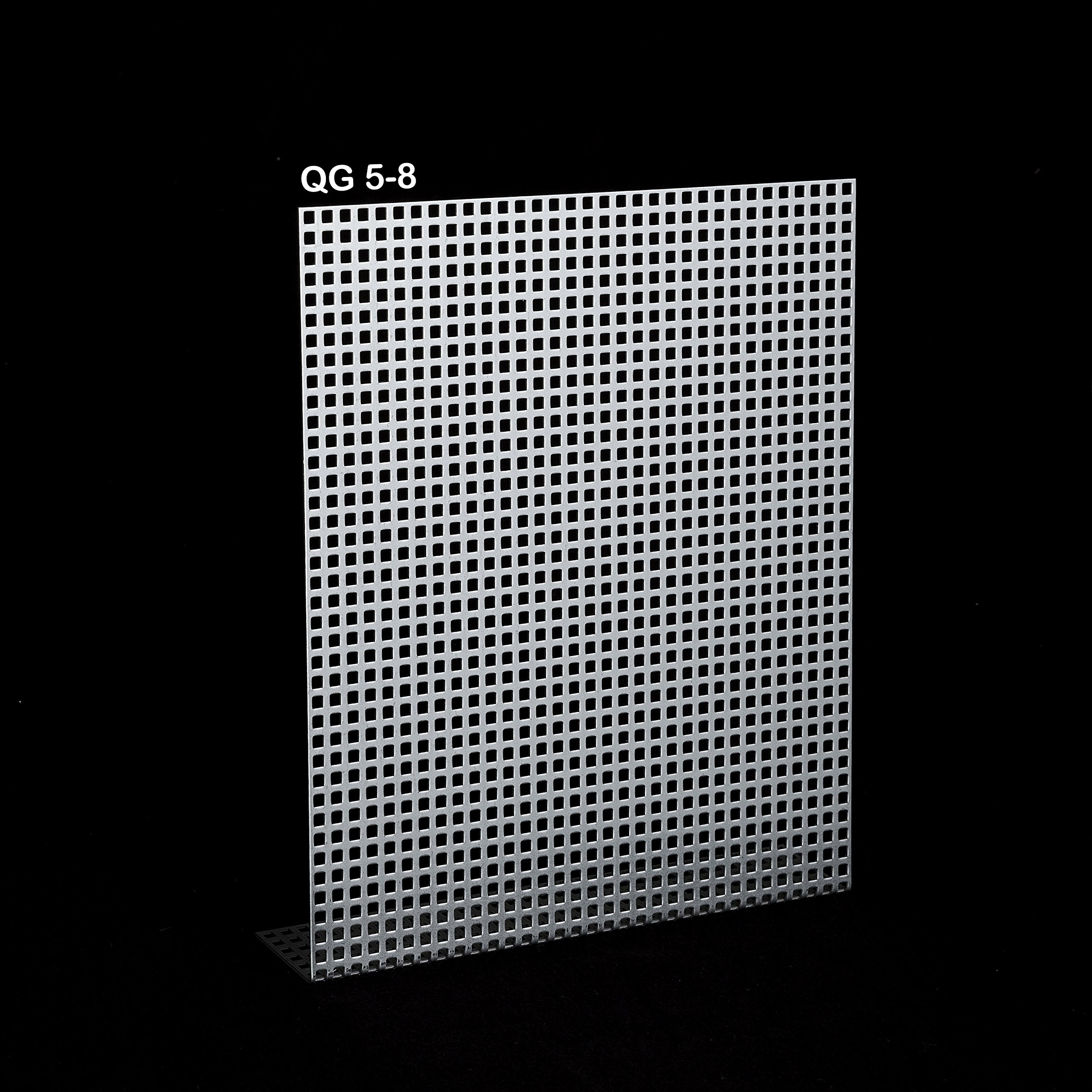 Lochbleche Alu, Stahl Verzinkt, Edelstahl 1,5mm Zuschnitt individuell auf Maß NEU günstig (QG5-8-Verzinkt-500 mm x 500 mm)
