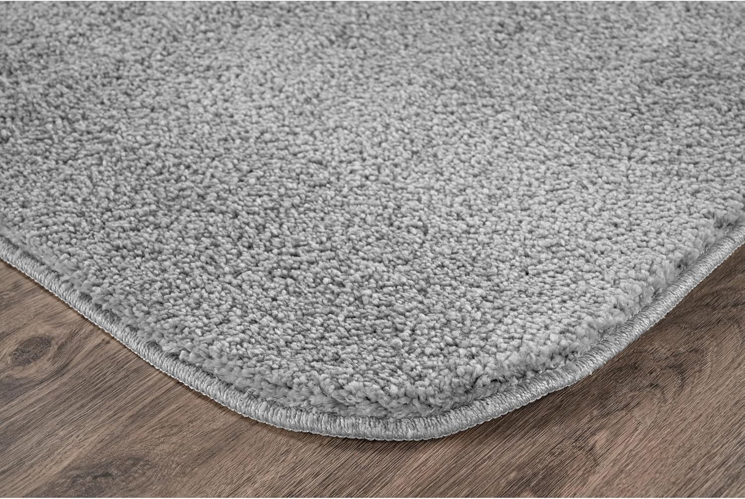 Garland Rug Sedona Bath Rug, Soft Absorbent Plush Bath Rugs, Non-Slip, Quick Drying, Machine Washable, Comfort for Bathroom Floor, Tub and Shower, 4 Piece Bathroom Rug Set (No Lid) Silver